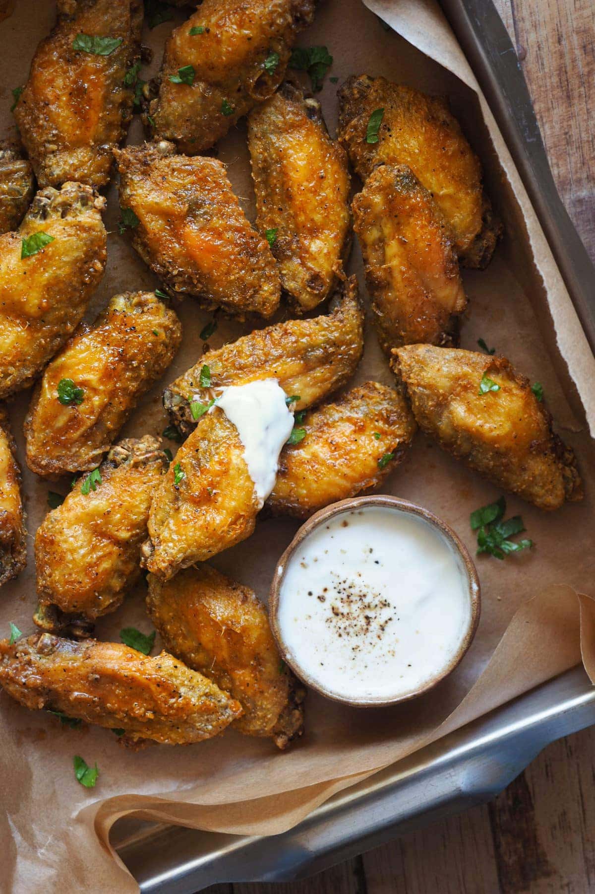 Crispy Garlic Butter Chicken Wings - Paula's Apron